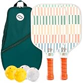 Goat Pickleball Paddles Set of 2 - USAPA Approved | Fiberglass Surface Lightweight Durable Pickle Ball Rackets for Men, Women and Beginners with 4 Balls and Carrying Bag