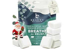 Shower Steamers Aromatherapy - Eucalyptus Essential Oil & Natural Ingredients, Christmas Stocking Stuffers for Men & Women, L