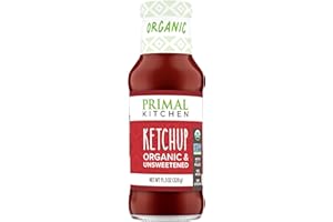 Primal Kitchen Organic Unsweetened Ketchup, Paleo Friendly, 11.3 oz., Glass Bottle 11.30 oz.