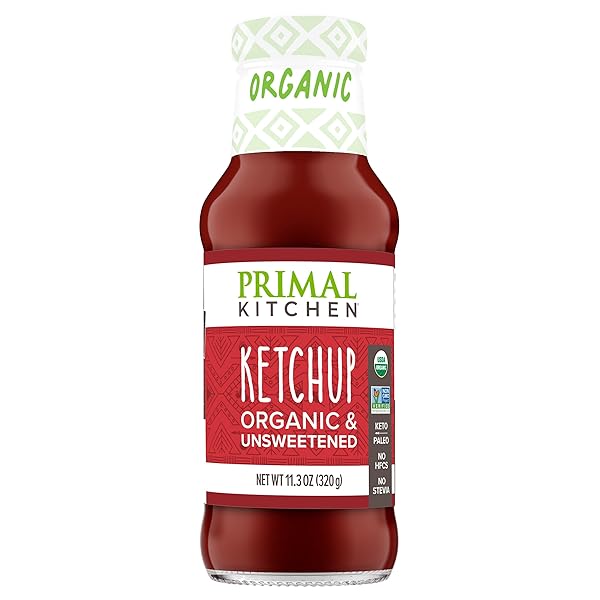 PRIMAL KITCHEN, ORGANIC UNSWEETENED KETCHUP, 11.3 OZ