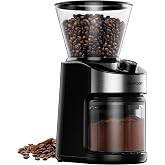 SHARDOR Burr Coffee Bean Grinder, 32 Settings, 40-Second Timer, Black | Electric Grinding, Chamber Cleaning Button, Adjustable Grind Time Control, Removable Hopper, Compact Design, Home Brewing