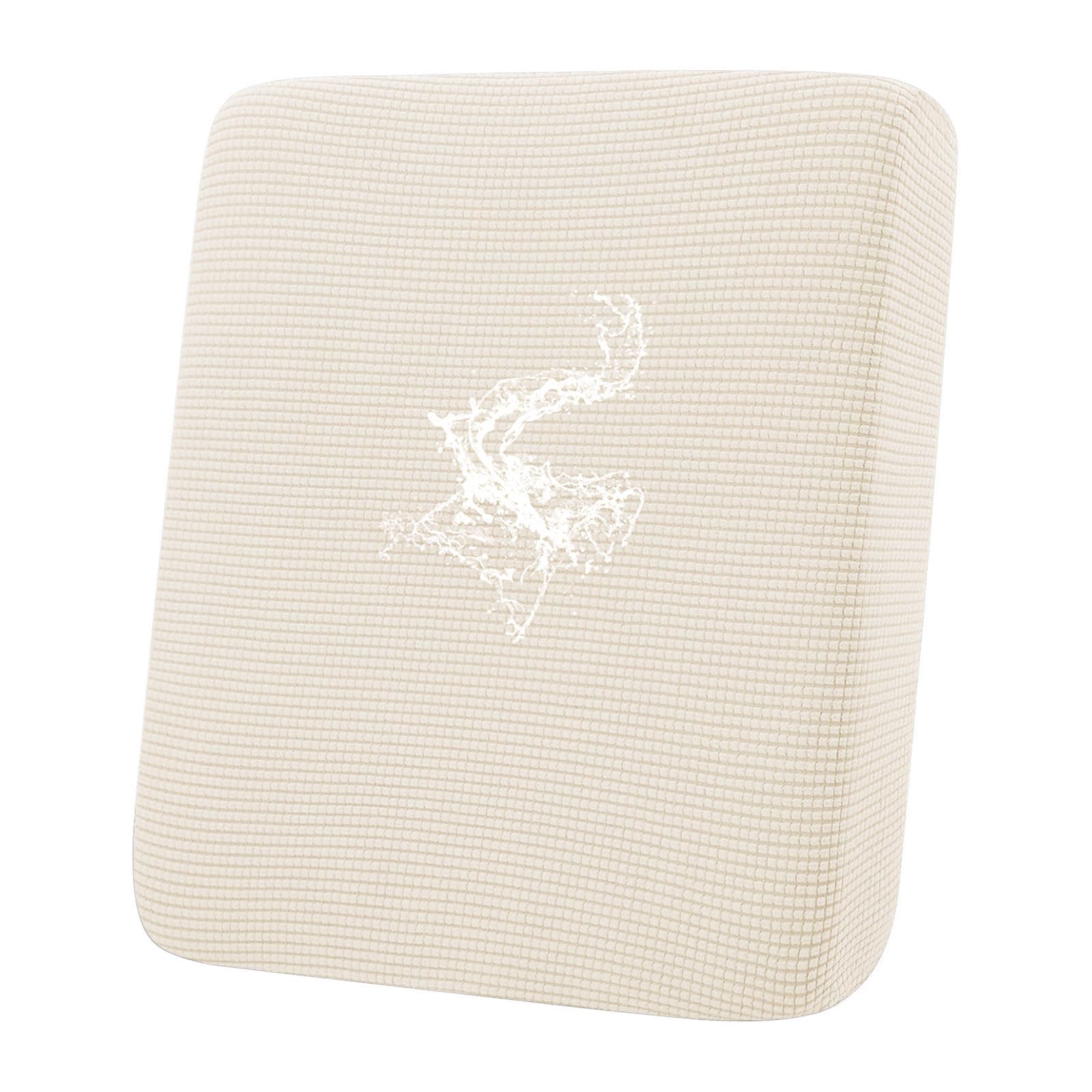 Photo 1 of hyha Waterproof Couch Cushion Covers for Pets, Non Slip Sofa Seat Cover for Dogs Washable, Soft Thick Stretch Jacquard Fabric, Sofa Slipcovers with Elastic Bottom (1 Piece for Backrest L, Light Beige)