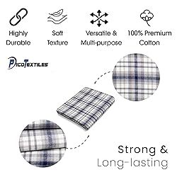 Pico Textiles 10 Yards Bolt White and Gray Tartan