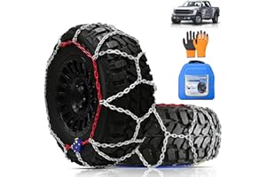 AutoChoice AutoFixing Snow Chains, Heavy Duty Emergency Tire Chains For Pickup Trucks and Off-road SUV, Easy Installation, Set of 2(HYR-B)