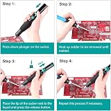 Tabiger Desoldering Pump Solder Wick 3-in-1 Kit 1pc Pump + 2x Wick 2.5mm x 1.5m view 5