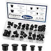 Eoppen 50Pcs Silicone Rubber Hole Plug for Round Holes, 5 Sizes High Temp T-Type Waterproof Rubber Plugs for 0.15-0.37Inch/4-9.5mm ID Hole for Bottles Flower Pot Metal Tube