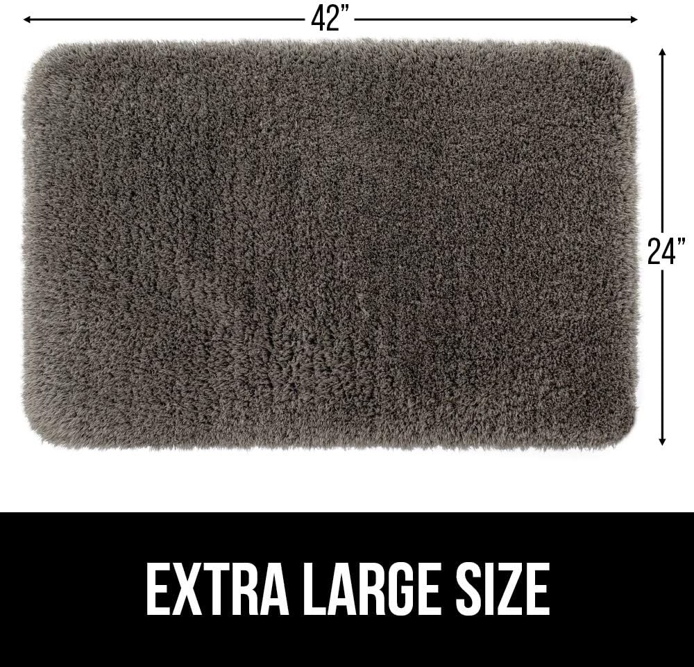 High Pile Rugs Thick Modern Bathroom Carpet Mat 24x17 Machine Washable Large Floor Mats Gorilla Grip Original Luxury Faux Chinchilla Shag Bath Room Rug Beige Super Soft And Cozy Home Kitchen Bath