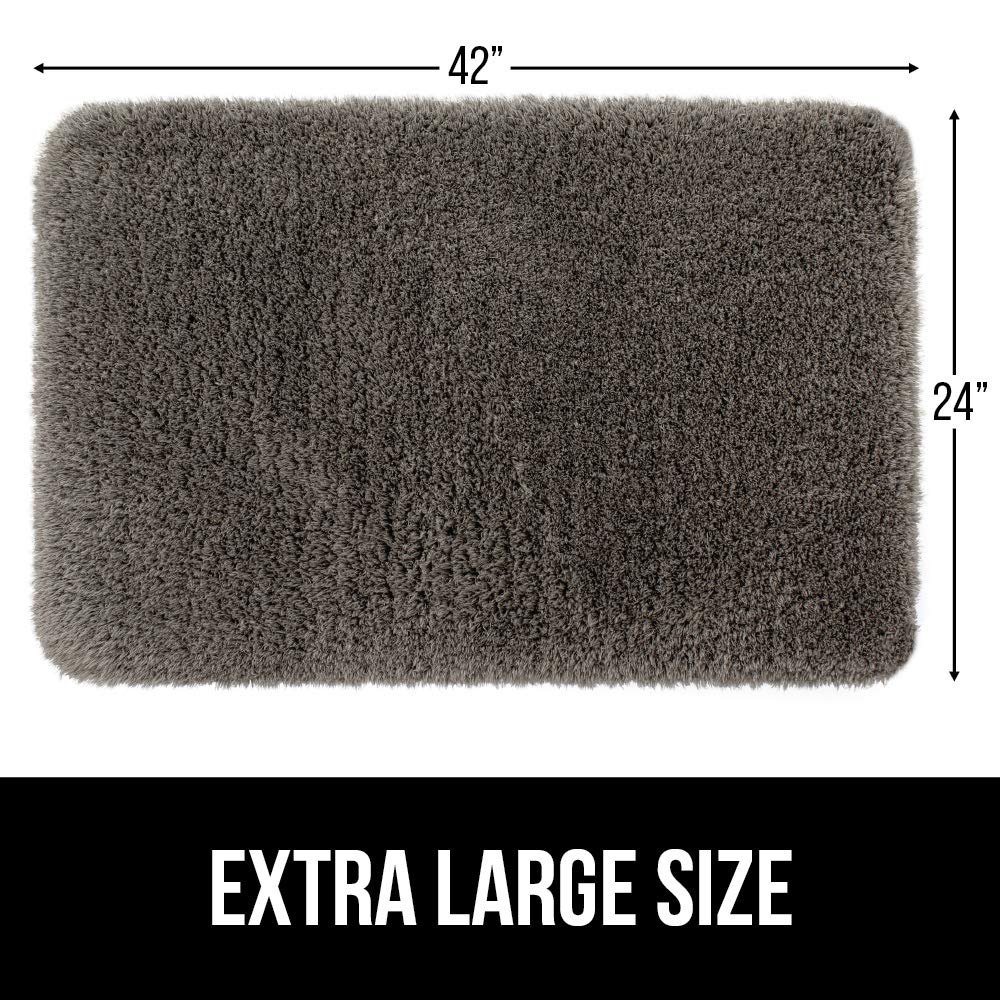 GORILLA GRIP Original Luxury Faux Chinchilla Shag Bath Rug Machine