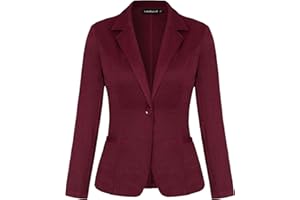 MINTLIMIT Women Long Sleeve Button Blazers Work Casual Office Notch Lapel Business Open Front Blazer Jacket with Pockets