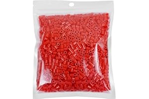 Tcthbc Fuse Beads 1000 Piece Melty Beads 5mm Fusion Beads Compatible Perler Beads Hama Beads, Red