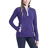 Avalanche Ladies Snap Neck Pullover (L, Purple)
