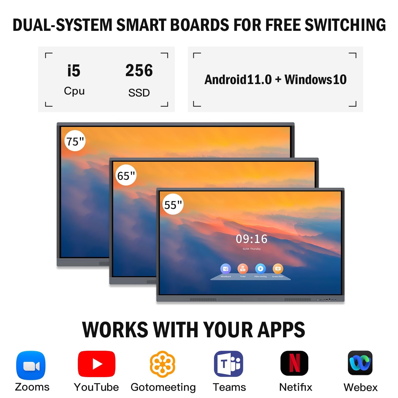 Mua 65 Inch Smart Board 4K UHD Touchscreen Digital Electronic ...