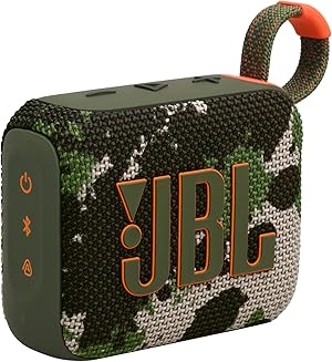 JBL Go 4 in Camouflage – Tragbare Bluetooth-Lautsprecher-Box mit JBL Pro Sound, tiefem Bass und Playtime-Boost-Funktion – Wasserfest und staubfest – 7 h Laufzeit