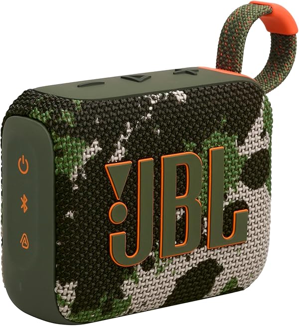 JBL Go 4 in Camouflage – Tragbare Bluetooth-Lautsprecher-Box mit JBL Pro Sound, tiefem Bass und Playtime-Boost-Funktion – Wasserfest und staubfest – 7 h Laufzeit