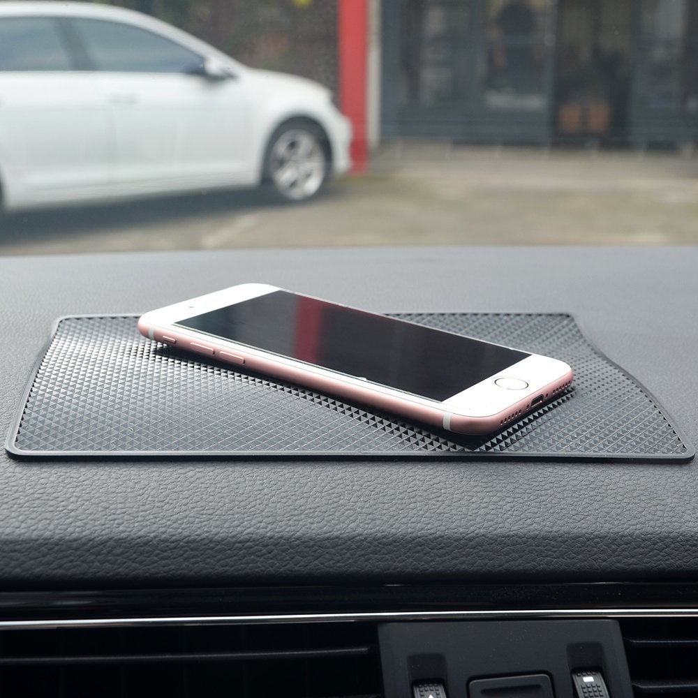 Extra Large Non-Slip Magic Anti-Slip Mat Mounted Slide-Proof Rug Pad Car Dashboard Magic Sticky Dash Adhesive Mat Cell Phone Holder - Black … (1)