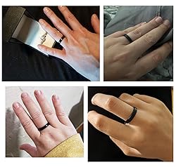 6mm Black Wedding Tungsten Ring Bands For Men Women