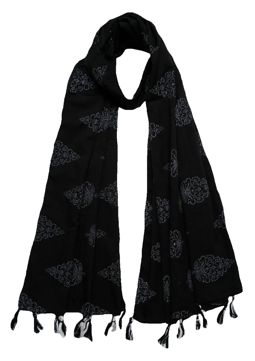 fusfus women's cotton stoles (f0148, multicolour, free size)