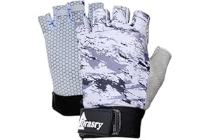 Drasry UV Fishing Gloves Fingerless Sun Protection Men Women UPF50+SPF for Kayaking Paddling Hiking Sailing Rowing Driving