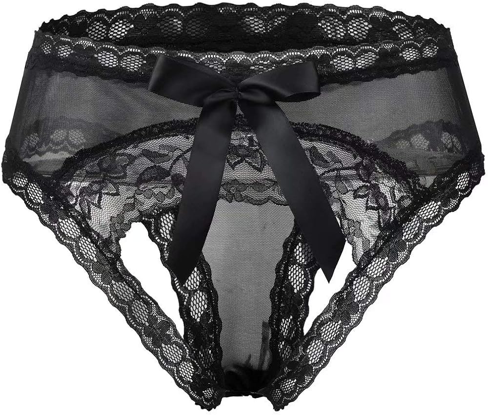 Women Midnight BowTie Panties Sexy Lace Briefs Ladies Hipster