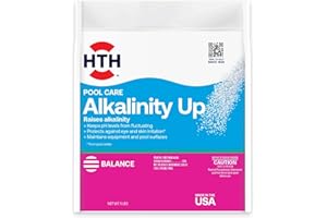 HTH 67060 Swimming Pool Care Alkalinity Up, Raises Alkalinity, Swimming Pool Chemical Stabilizes pH Fluctuation, 5 Lbs