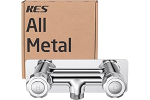 KES 4 Inch All Metal RV Shower Faucet, Leak-Proof Camper Shower Faucet Valve Diverter Replacement for Indoor and Outdoor Shower (Valve Body Only, Showerhead Not Included), Chrome, LG6105A-CH