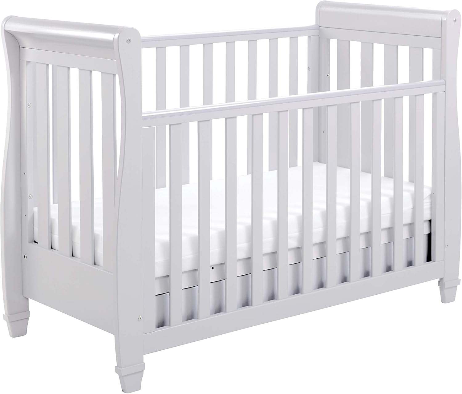 babymore eva sleigh cot bed grey