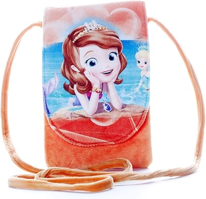 HC Toys LLP | Mermaid Princesses Soft Canvas Material Sling Bag for Girl Children Casual Purse | Red