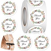 2" Inch 500PCS Thank You Stickers Roll for Small Business, Self-Adhesive Envelope Seals, Durable Labels for Packaging Gift Bags Birthdays Weddings Giveaways Bridal Showers Boxes&Orders, Shipping