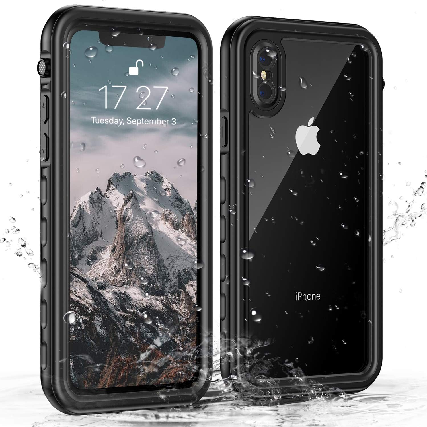 iPhone X/iPhone Xs Waterproof Case, Janazan IP68 Certified Full Sealed