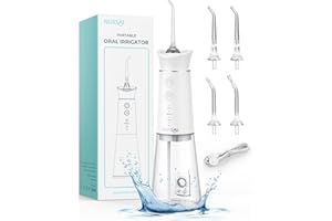 Water Dental Flosser Cordless with Magnetic Charging for Teeth Cleaning, Nursal 7 Clean Settings Portable Rechargeable Oral Irrigator, IPX8 Waterproof Water Dental Picks for Home Travel