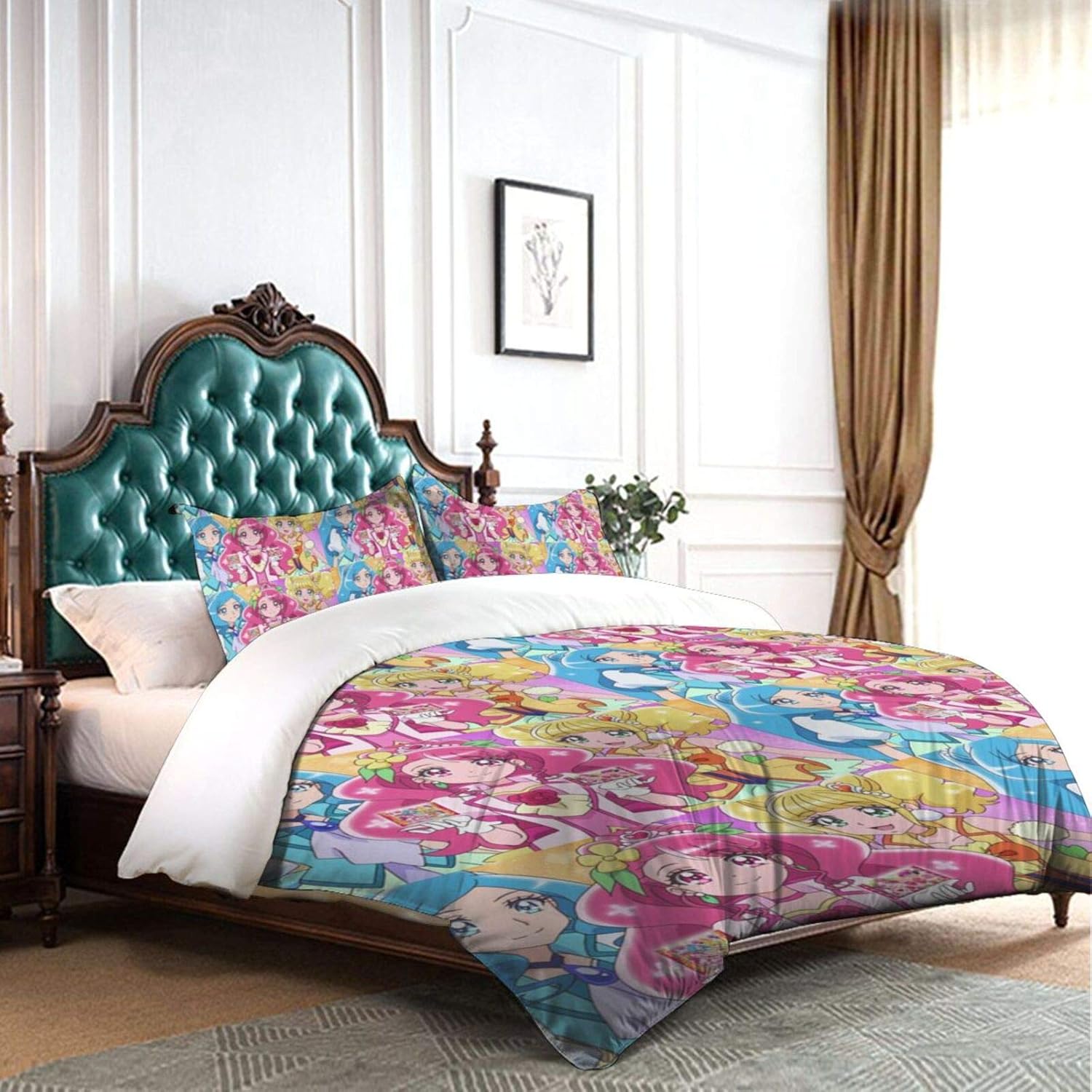Amazon ヒーリングっどプリキュア 1 ベッドの上の3つのセット ベッドカバー1つ 枕カバー2つ スリーピースベッド 布団カバーセット218 177cm 100 超微細繊維生地 ピースキルトセット寝具セット 寝具カバーセット オンライン通販