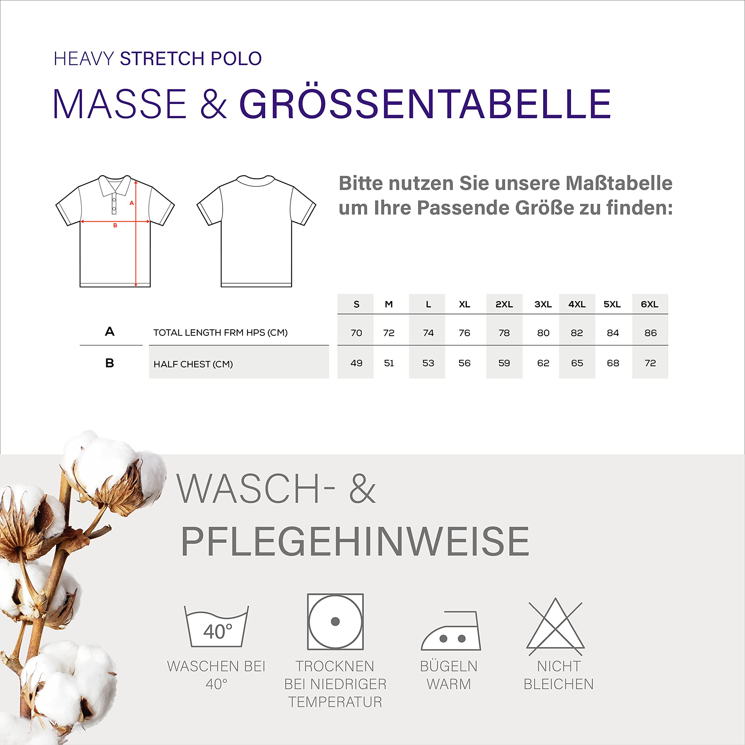 HRM Heavy Performance Polo, Schwarz, Gr. M | Premium Herren Polo Shirt | Basic Polohemd Bis 60°C Waschbar | Hochwertige & Nachhaltige Bekleidung | Workwear 4