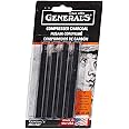 General Pencil 957ABP Compressed Charcoal Sticks 4/Pkg-Black - Soft Assorted