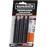 General Pencil 957ABP Compressed Charcoal Sticks 4/Pkg-Black - Soft Assorted