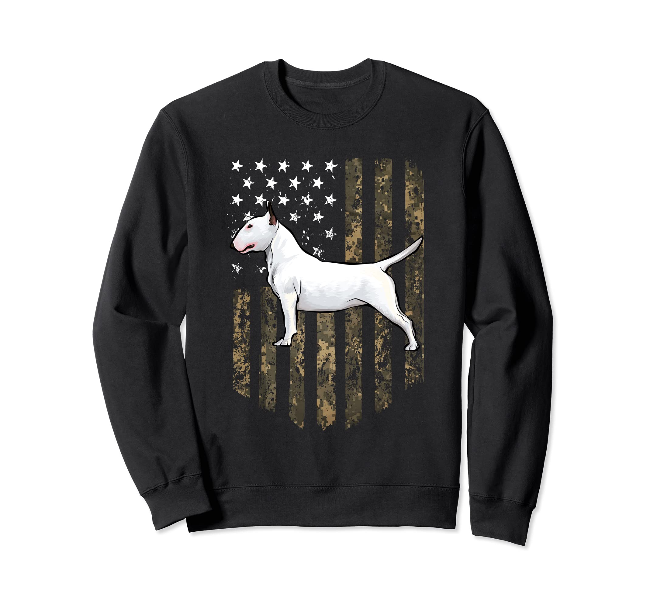 Camo American Flag Bull Terrier 4th Of July USA Sweatshirt