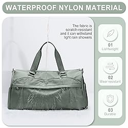 wassdins Gym Bag for Women Men, Sport Duffle Bag