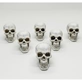 Amyoxu Halloween Skull Head Drawer Pulls Knob, 6 pcs | Single Hole, For Drawer, Wardrobes, Bookcases, Dresser, Closets, Cupboard, Kitchen Decoration, Halloween Home Decor