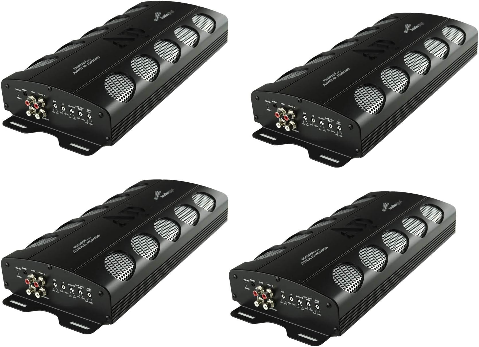 Audiopipe APCLE-15001D 1500 Watt Class D 1 Ohm Car Audio Mono Amplifier (4 Pack)