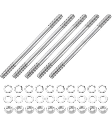 Lot De 10 Tiges Filetées M6 X 60 Mm – Pas De 1 Mm, Bronze, Goujon Mâle En Métal, Pour Assemblage