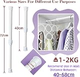 FRENESSA Aluminium Extendable Curtain Rod 40-72cm, 1.3cm Diameter view 5