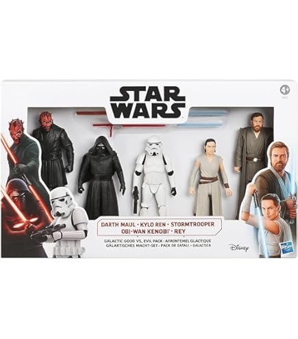 Amazon.com: Star Wars Darth Action Figure Set of 6 for 4+ Years