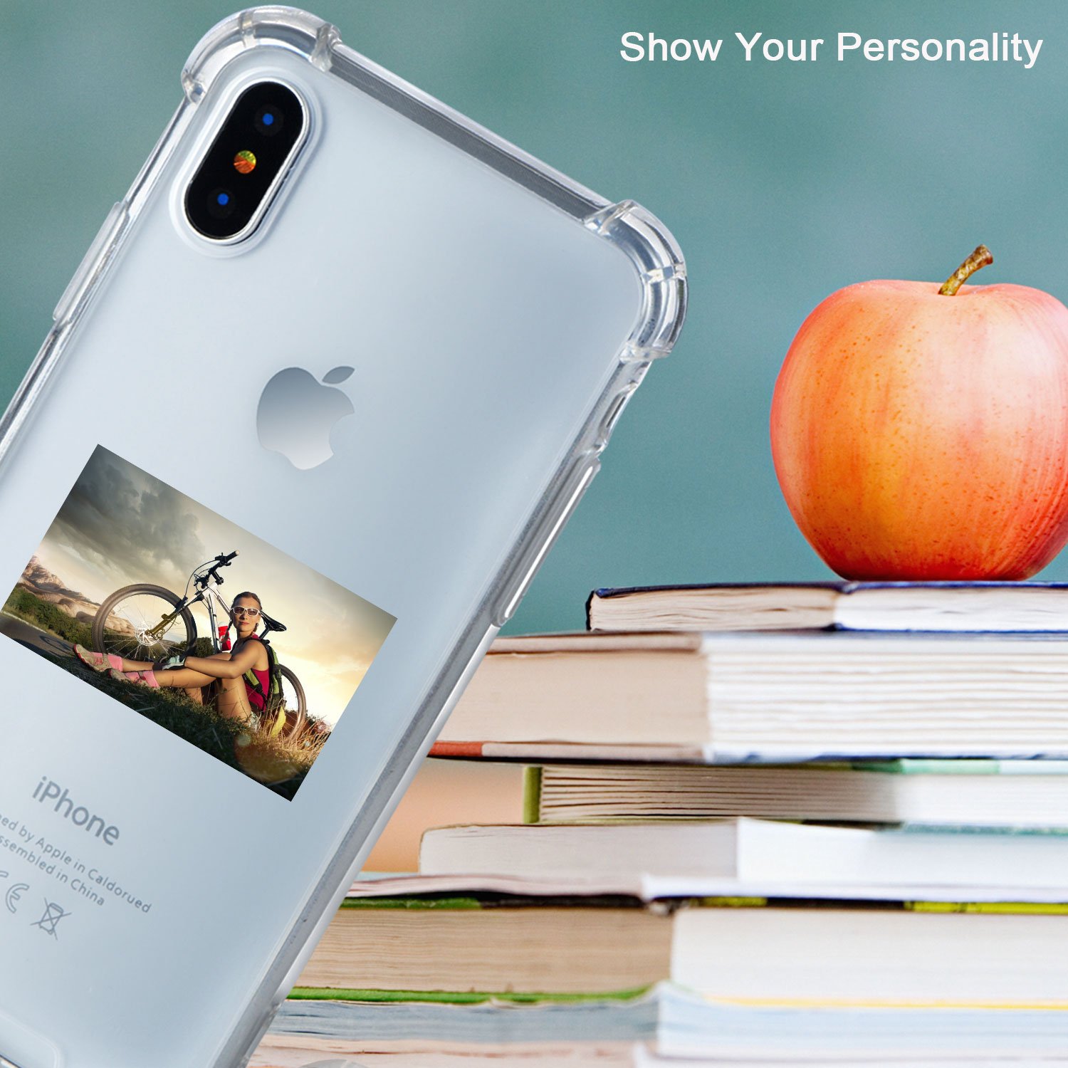 iPhone X case,Apple iPhone X Crystal Clear Cover Case,Slim Lightweight Protective Case,Shock & Drop Absorption & Scratch-Resistant 360 Protection,Back Plate Hard PC and Soft TPU Gel Bumper