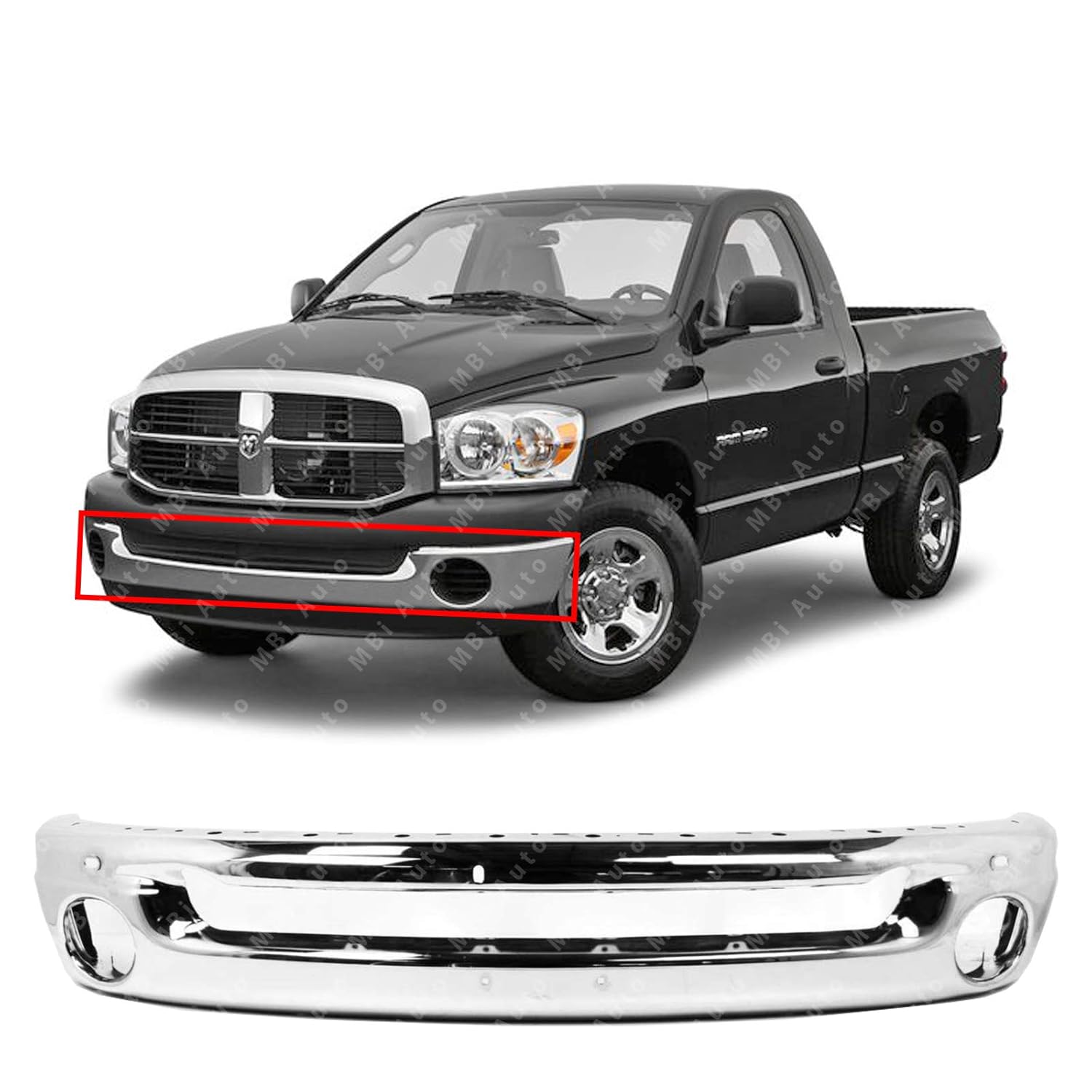 New Front Bumper Auto Parts & Accessories Chrome For Dodge Ram 1500