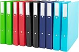 Rapesco 1826 ECO 2-Ring Binder 38 mm A4 Pack of 10 Assorted Colours