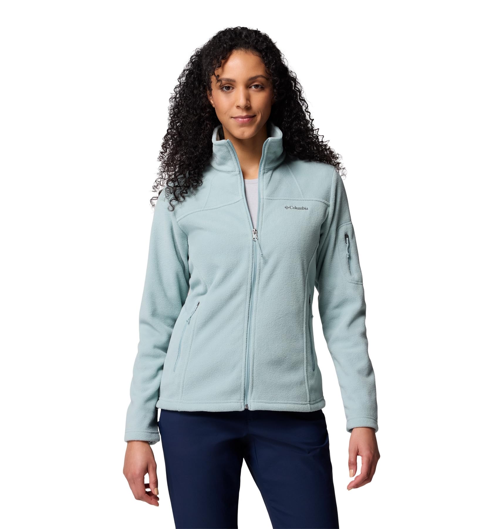 Columbia Womens Fast Trek II Full Zip Fleece Jacket, Crushed Blue, X-Small Image