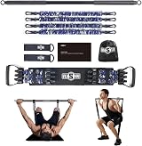 INNSTAR Portable Home Gym Camouflage Blue 105lbs Resistance Band Set
