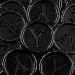 25Pcs Black Wax Seal Stickers Handmade Vintage