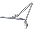 Neatfi XL 2,200 Lumens LED Desk Lamp, 23 Inches 24W, Adjustable Arm, Dimmable, Eye Caring, Nail Light for Home, Office, Study Lamp (Non-CCT with Clamp, Silver)