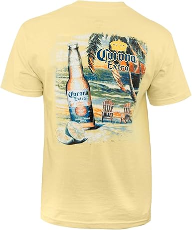 Corona Extra Strand Szenen T Shirt Grosses Gelb Amazon De Bekleidung