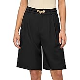 Willit Women's Shorts Wide Leg Dress Casual Work Summer Pleated Shorts High Waisted with Pockets 7" 10"